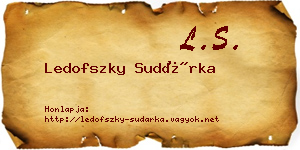 Ledofszky Sudárka névjegykártya